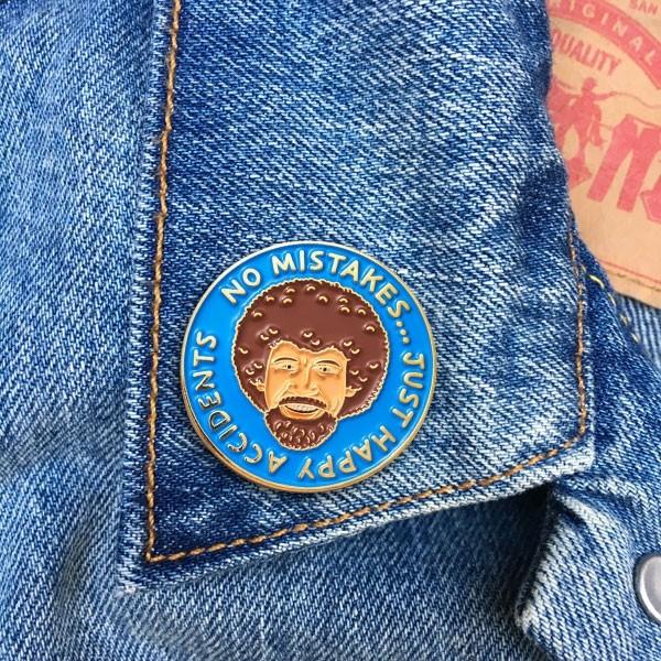 The Found Pins & Patches Bob Ross Pin in Blue