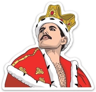 The Found Pins & Patches Freddie Mercury Pop Culture Die Cut Vinyl Sticker