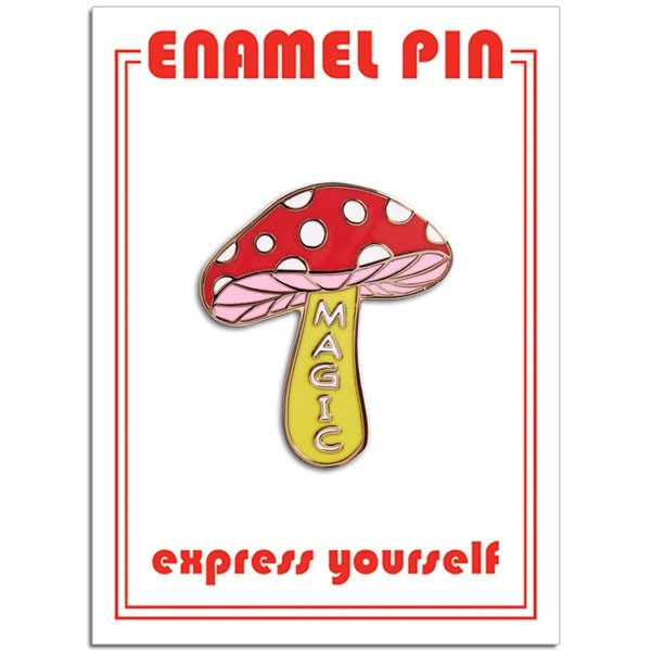 The Found Pins & Patches Mushroom Enamel "Magic" Pin