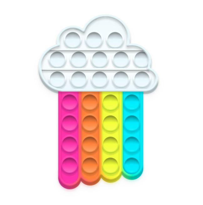 Top Trenz, Inc. Toy Novelties Rainbow Cloud Pop Shaped Fidgety Toy