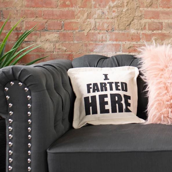 Twisted Wares Home Decor I Farted Here Throw Pillow