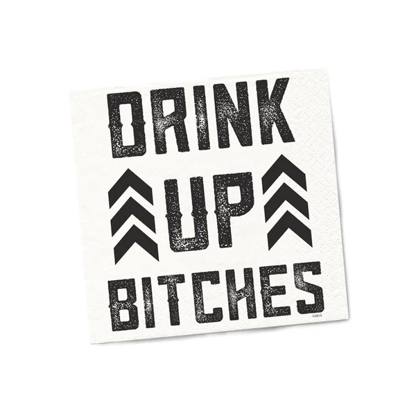 Twisted Wares Kitchen & Table Drink up Bitches Snarky Napkins