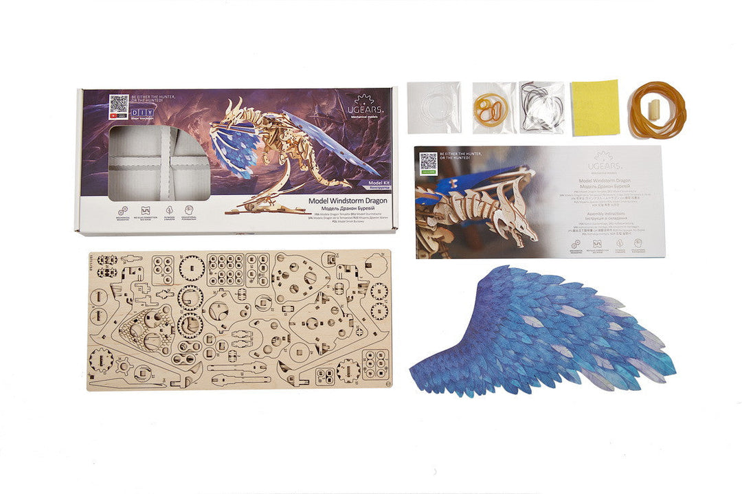 UKIDZ Ugears Arts & Crafts Windstorm Dragon Wood build kit