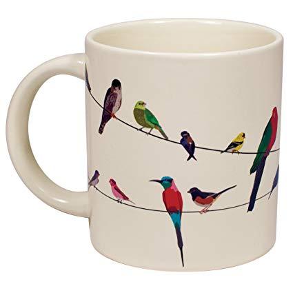 Unemployed Philosophers Guild HOME - Home MUGS Birds on a Wire Mug - changes with heat