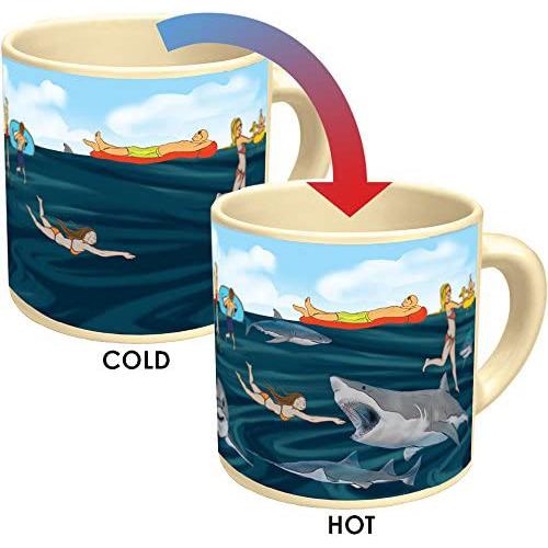 Unemployed Philosophers Guild Home MUGS Dissappearing Shark Mug