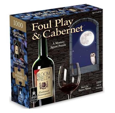 University Games Puzzles Classic Mystery Jigsaw Puzzles Foul Play & Cabernet 1000pc