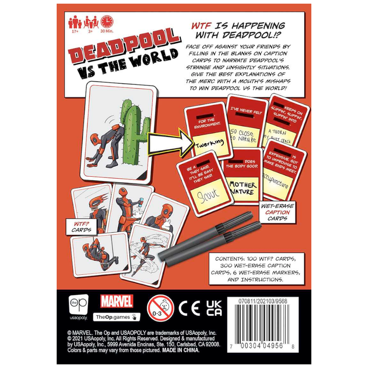 USAopoly Games Deadpool vs the World Game