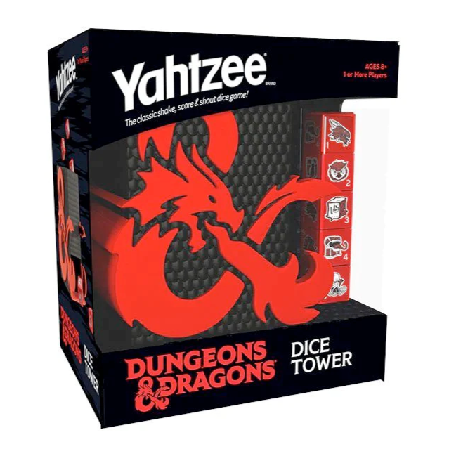 USAopoly Games Dungeons & Dragons Yahtzee & Dice Tower