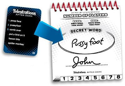 USAopoly GAMES PARTY GAMES - Telestrations 8 Player - After Dark