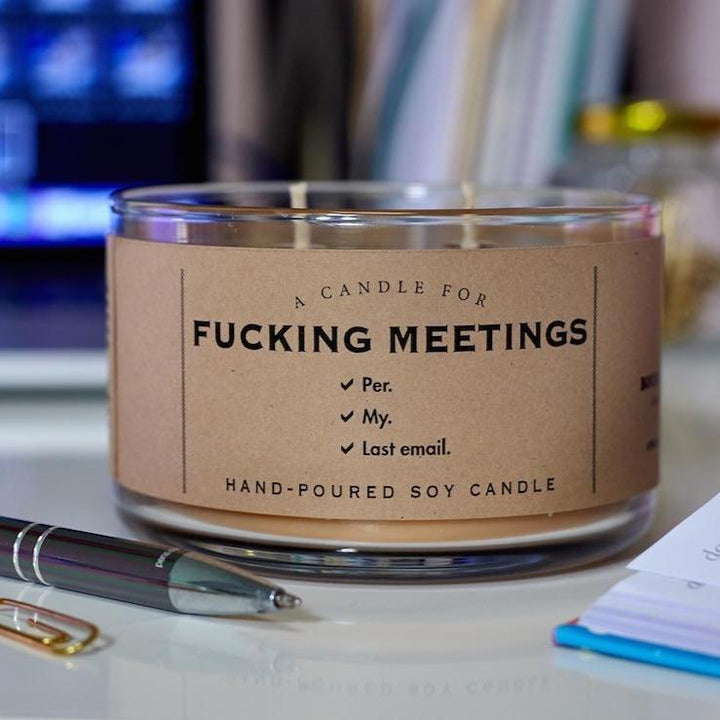 Whiskey River Soap Co. Home Decor Candle for F-cking Meetings